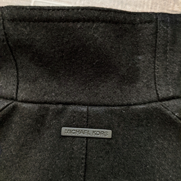 Michael Kors Black Wool Pea Coat Jacket Size Med - Picture 11 of 11